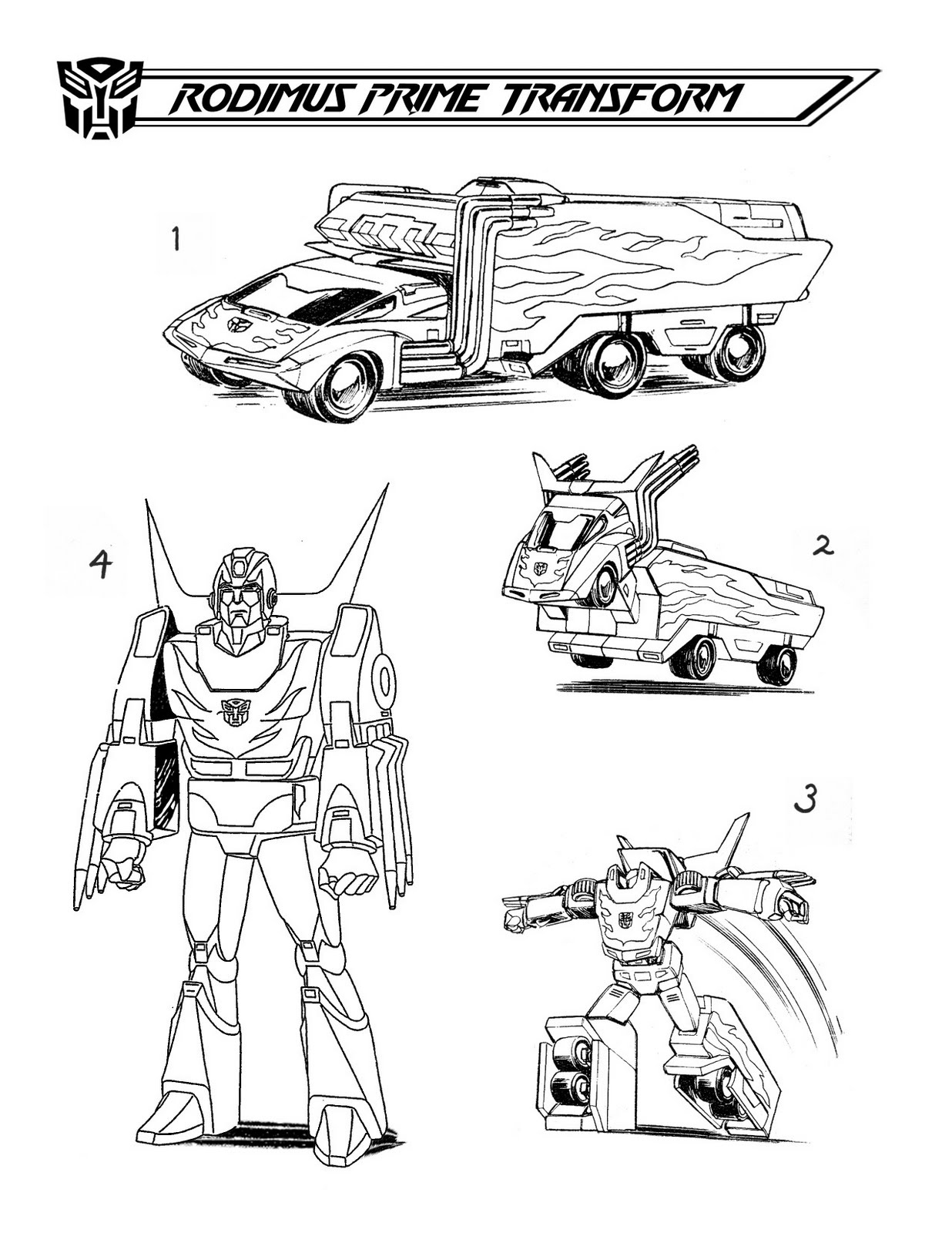 Transformation of Rodimus Prime Broken Down For Your Possible